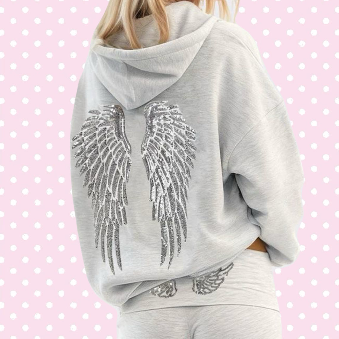 Hoodie Ailes Strass