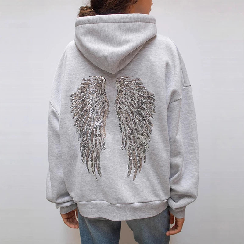 Hoodie Ailes Strass