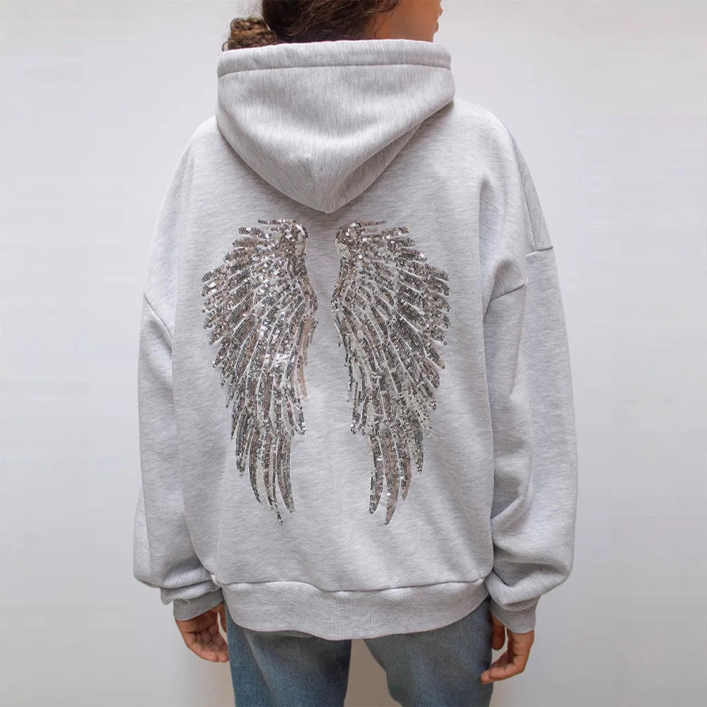 Hoodie Ailes Strass