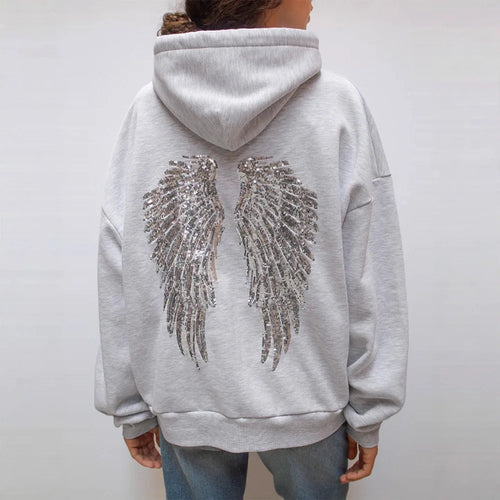 Hoodie Ailes Strass